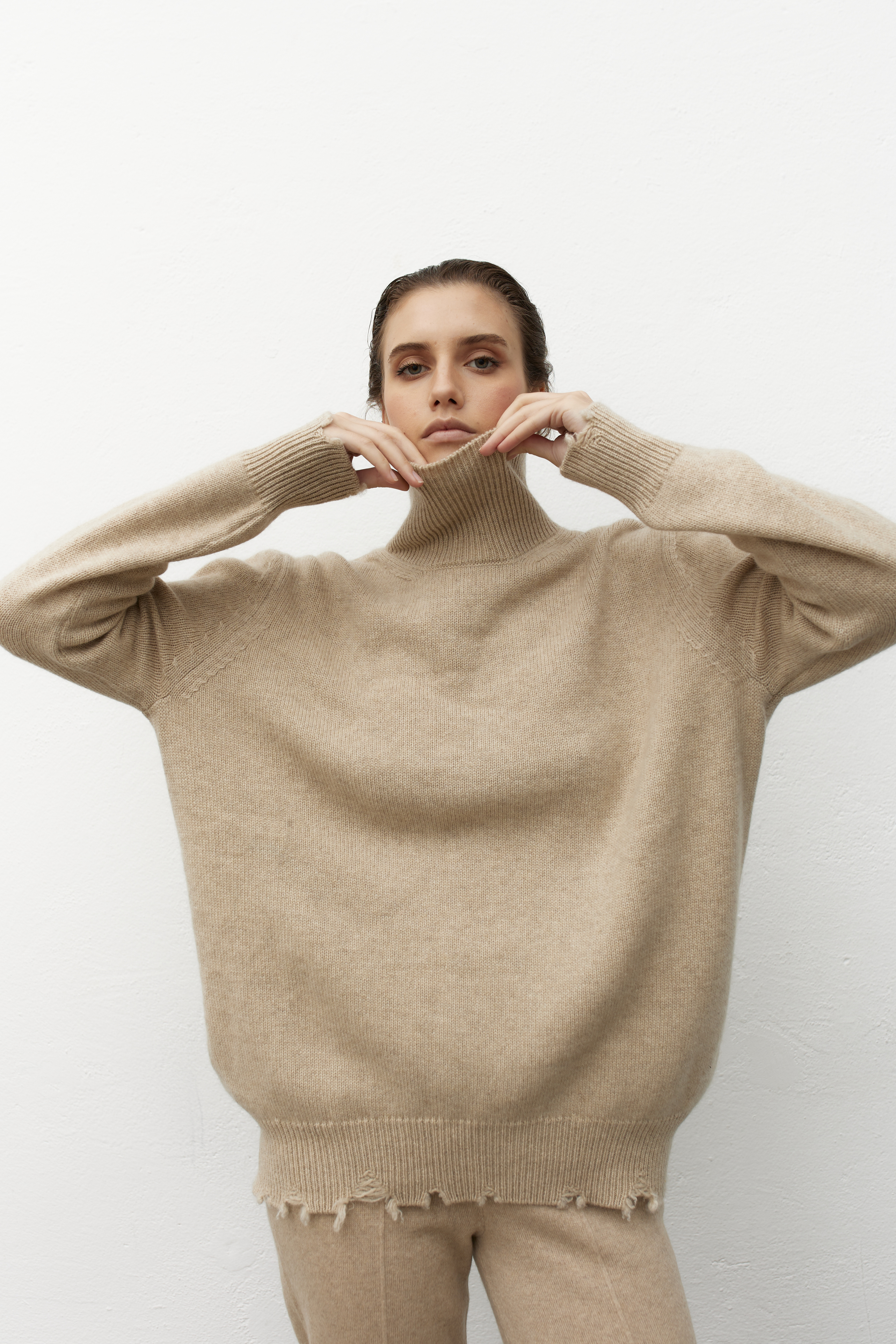 Свитер удлиненный из кашемира, фото 2