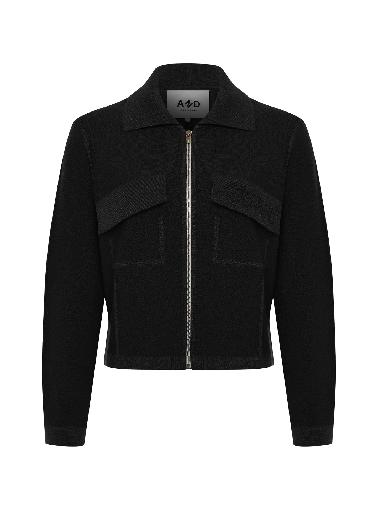 Рубашка укороченная на молнии, фото 1