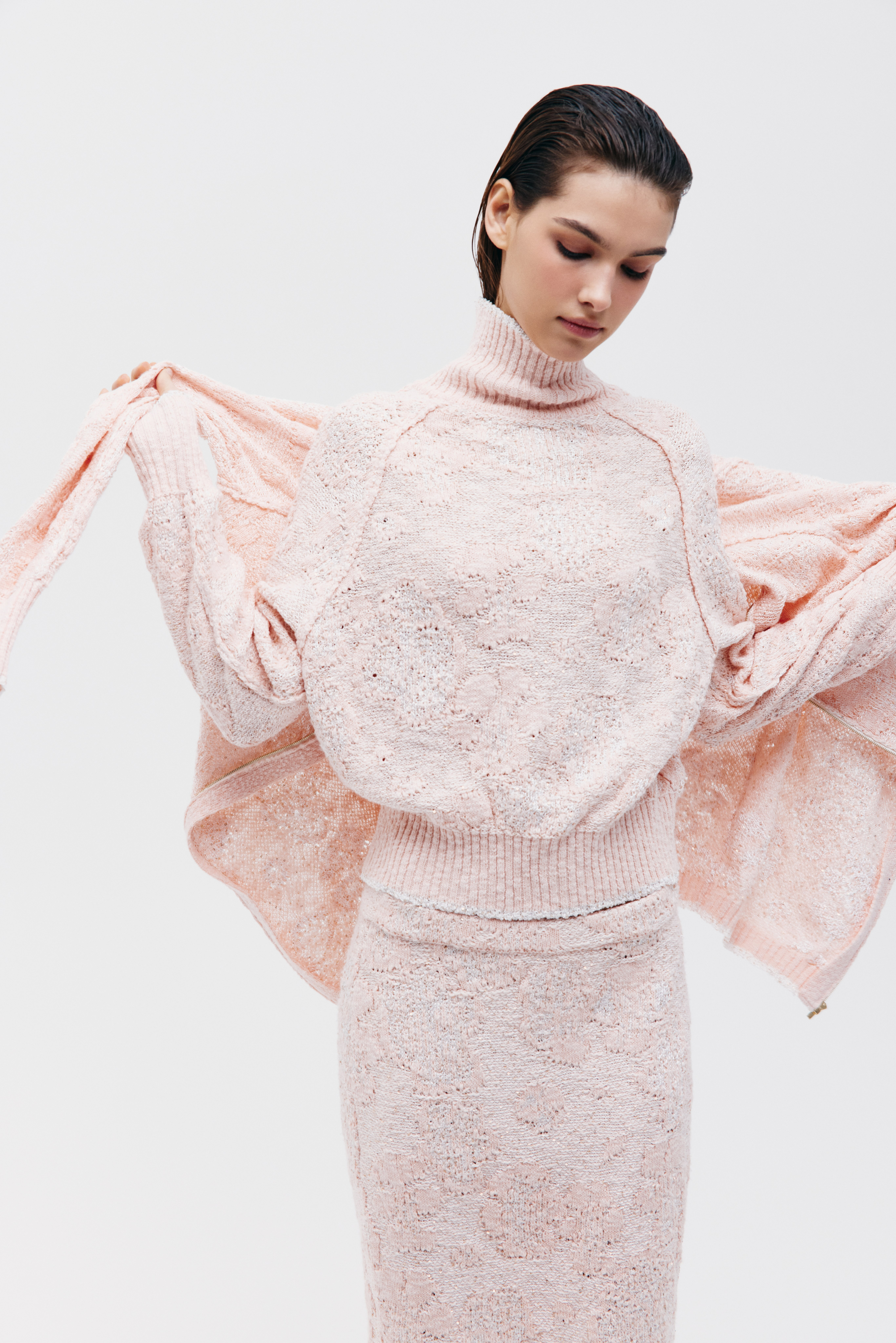 Юбка-миди из фактурного трикотажа, фото 5