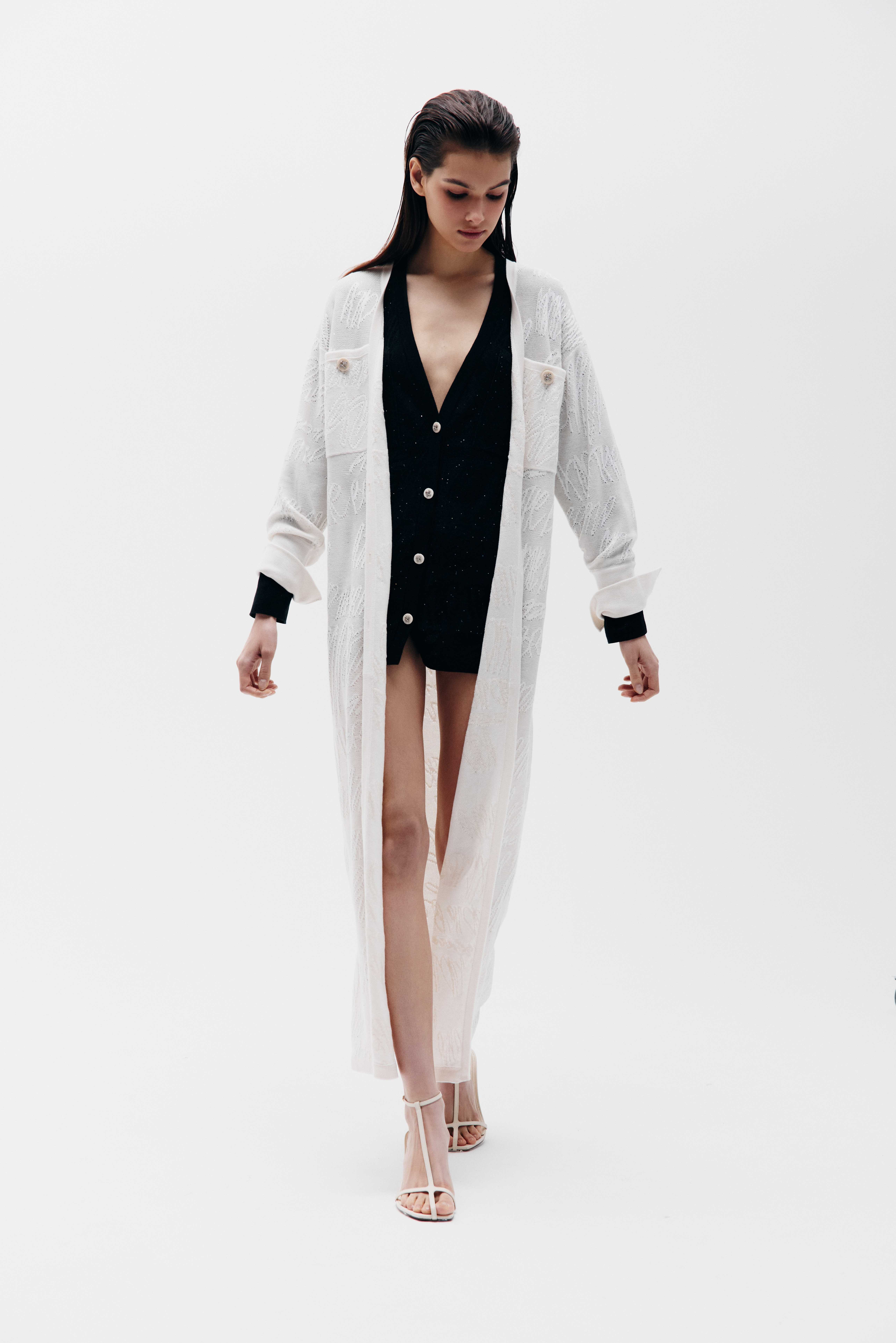 Кардиган-макси с микропайетками, фото 3