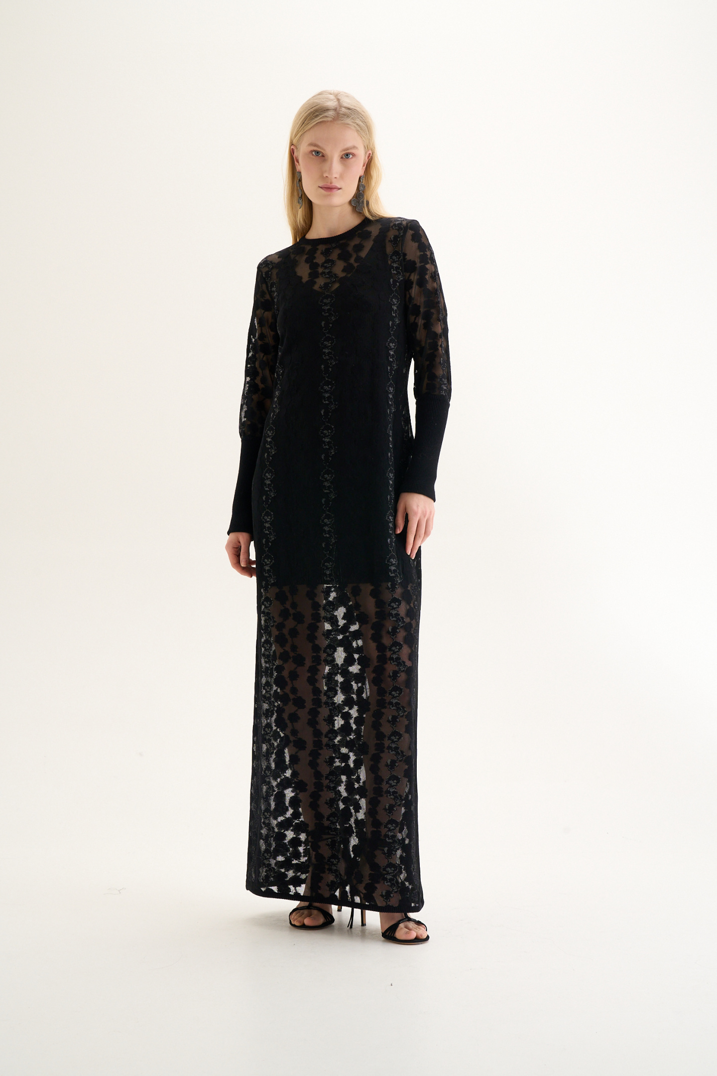 Платье-макси из тонкой шерсти, фото 2