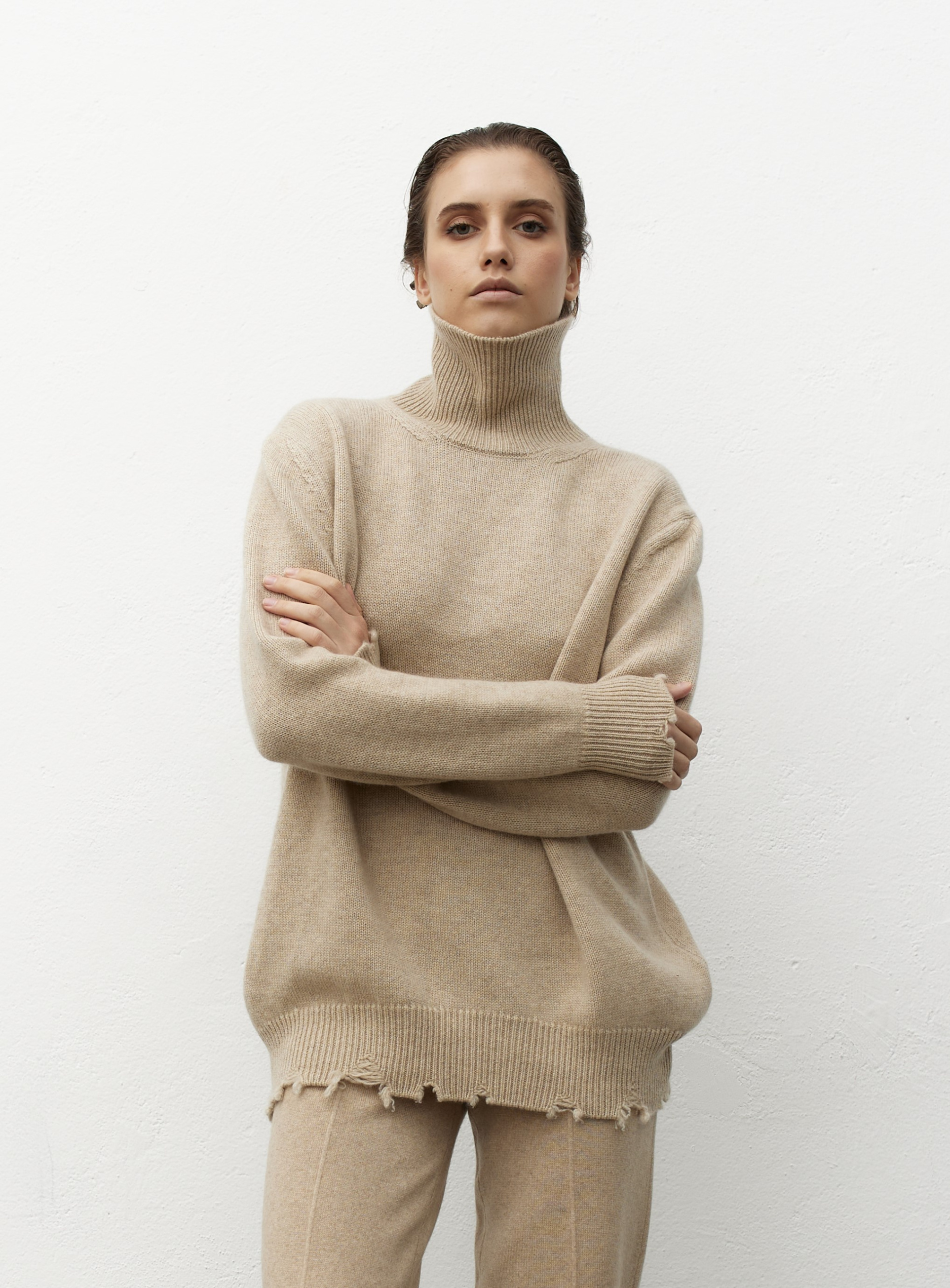 Свитер удлиненный из кашемира, фото 1