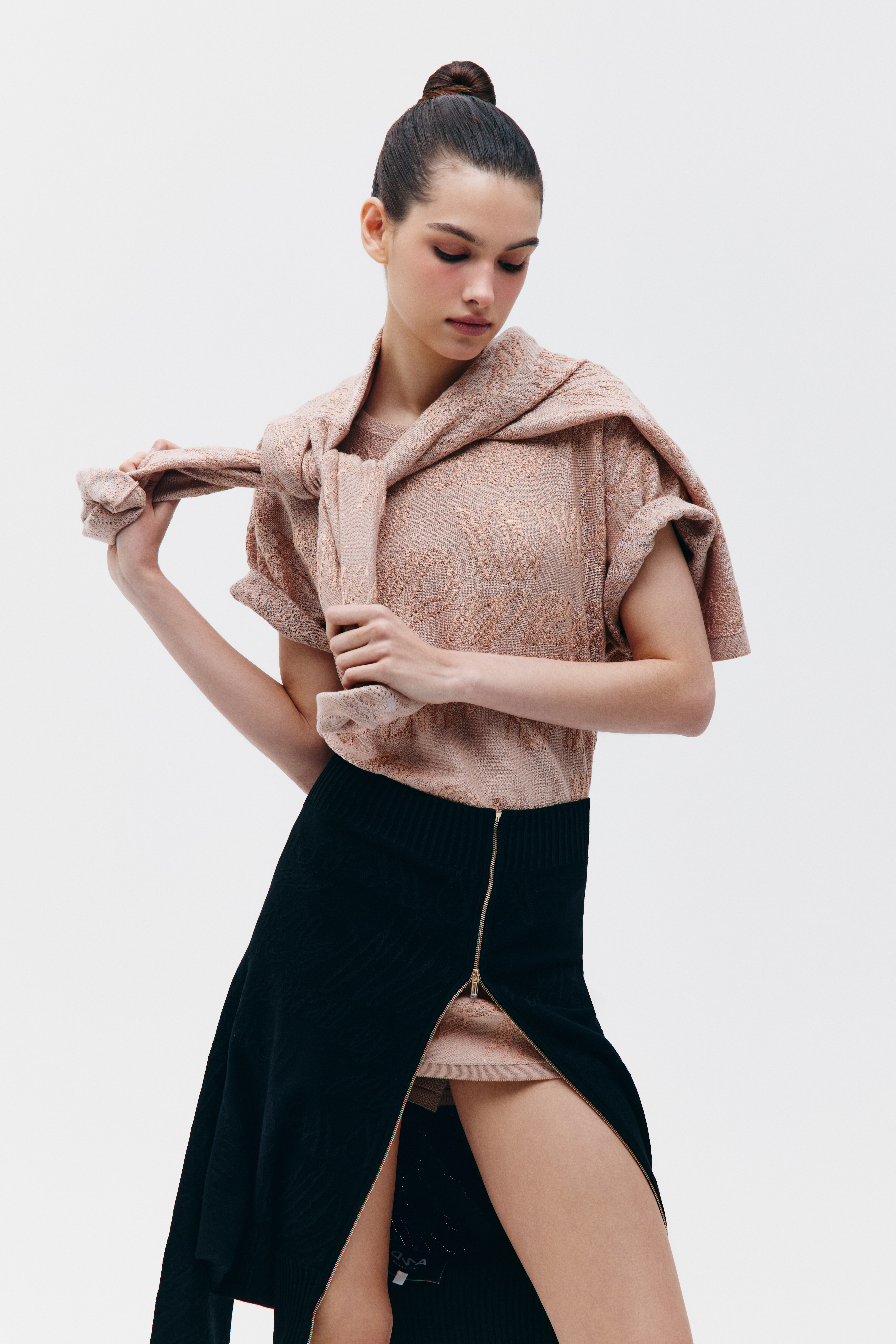 Футболка удлиненная с микропайетками, фото 2