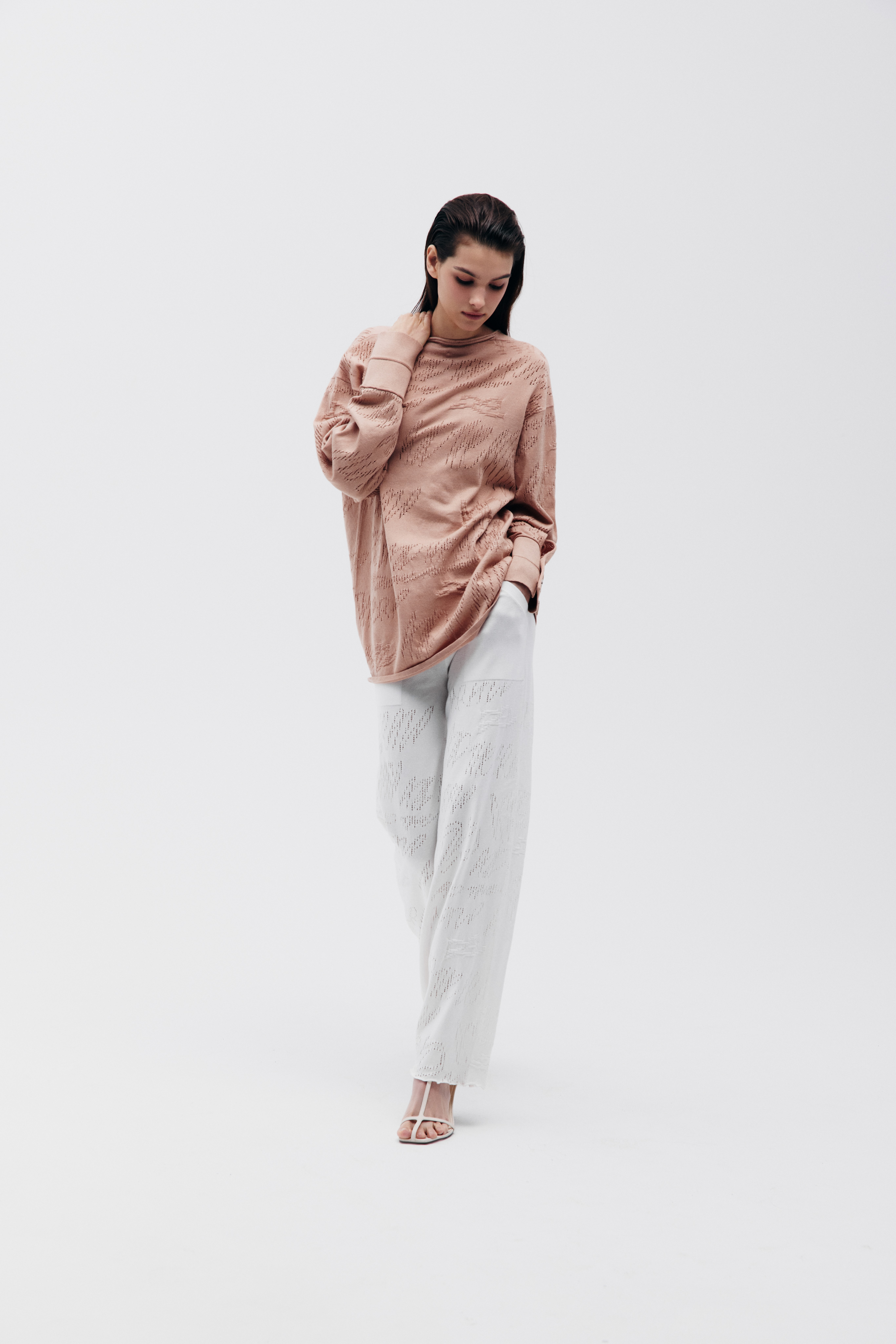 Брюки прямые из мерсеризованного хлопка, фото 3 Брюки прямые из мерсеризованного хлопка, фото 3