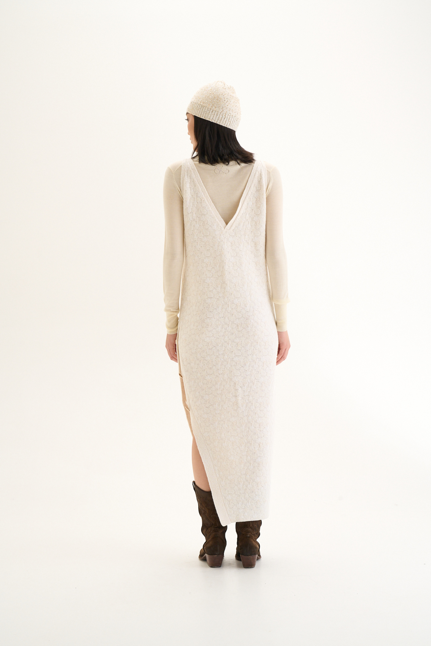 Платье из шерсти с разрезом, фото 3