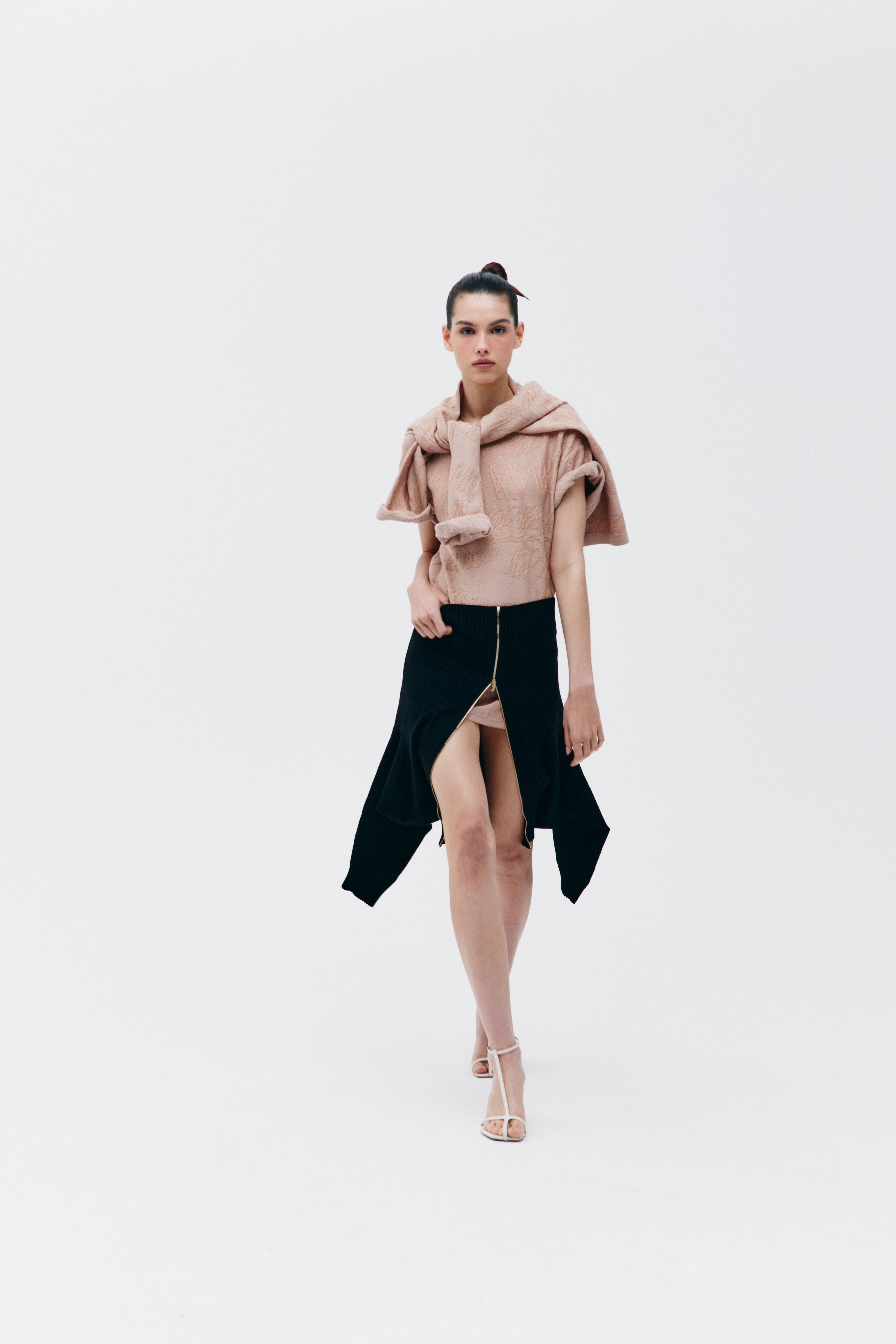 Футболка удлиненная с микропайетками, фото 3