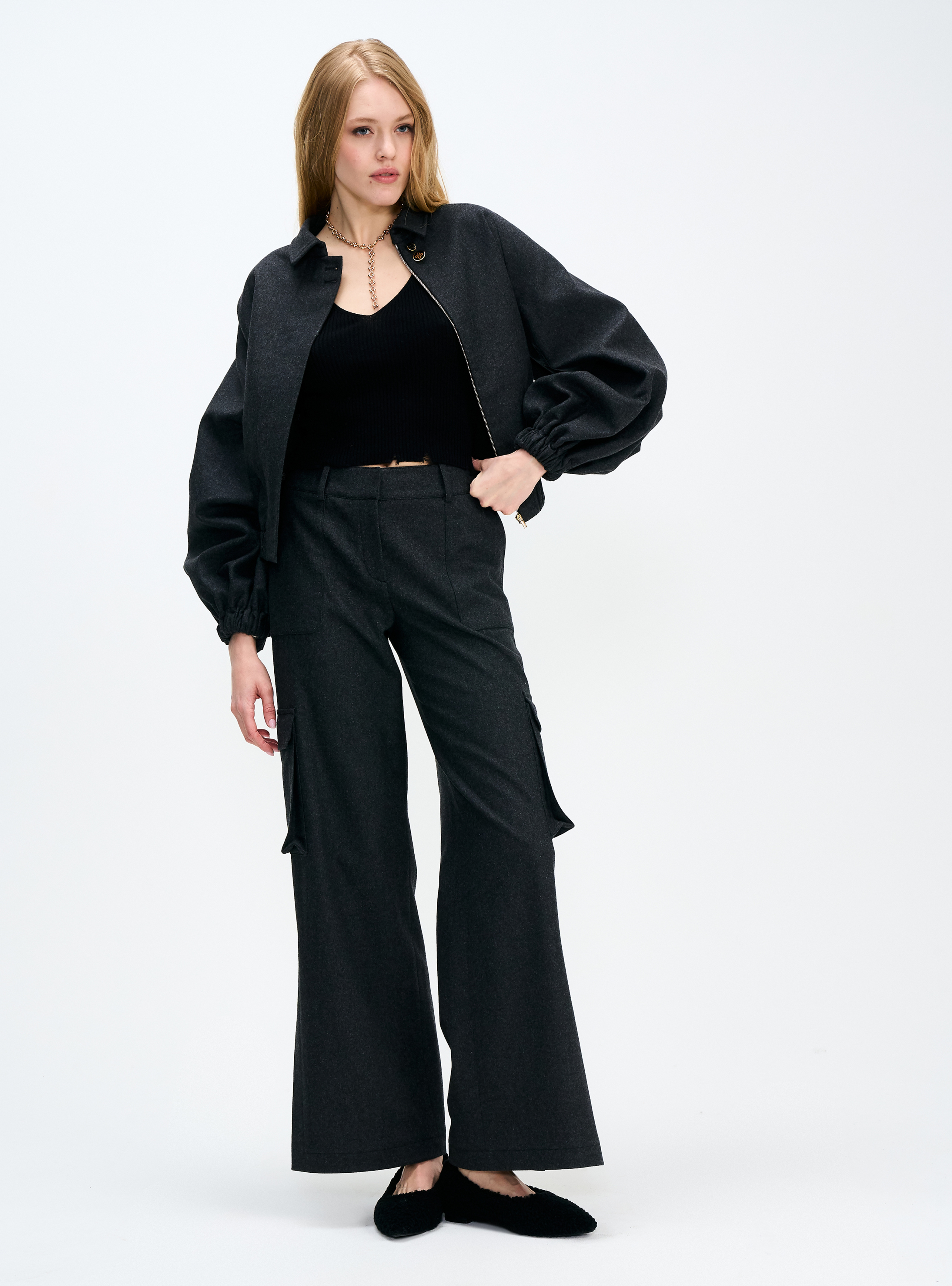 Куртка с объемными рукавами, фото 1 Куртка с объемными рукавами, фото 1