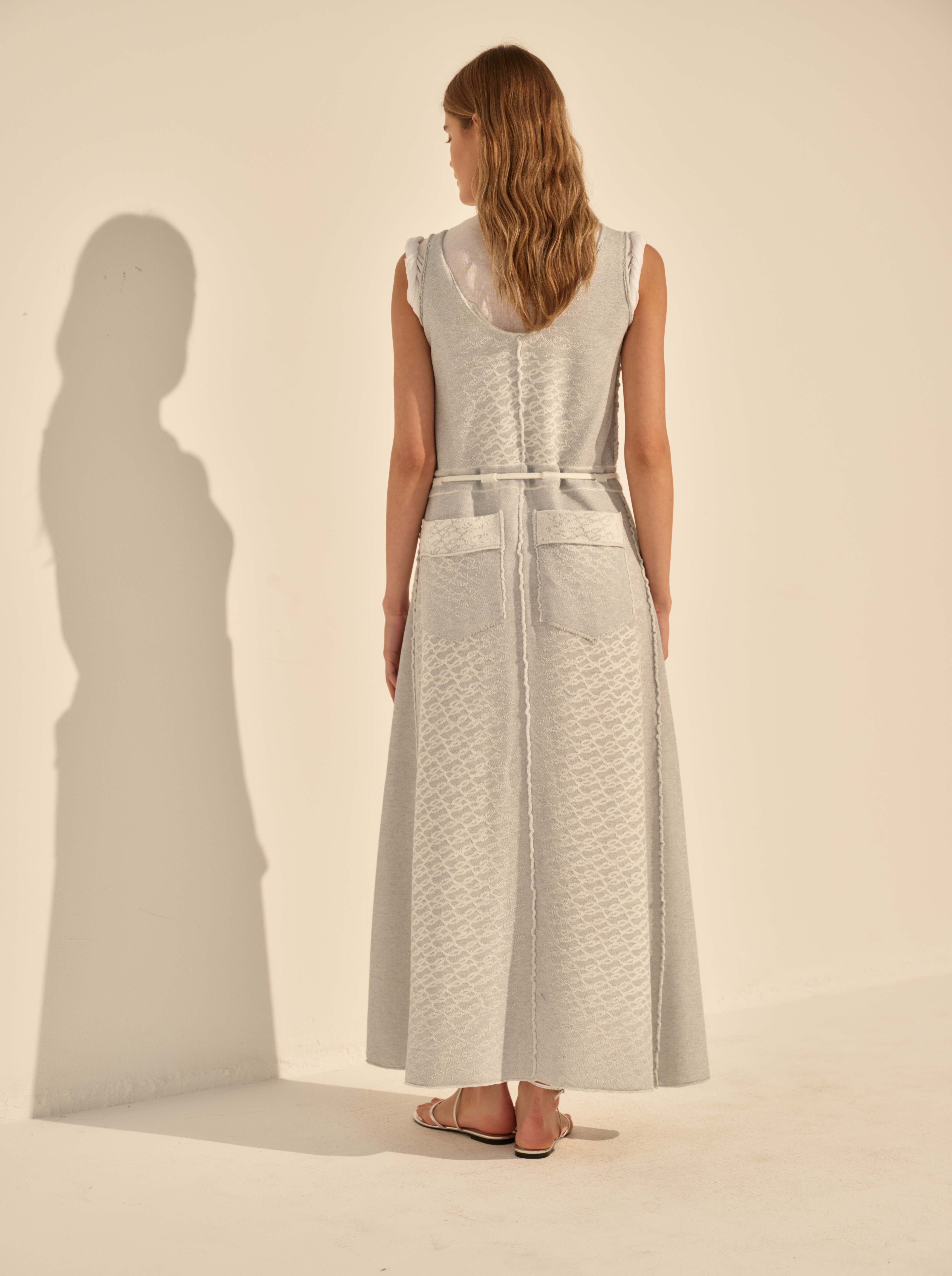 Платье макси голубое Denim AND The Brand премиум, фото 3