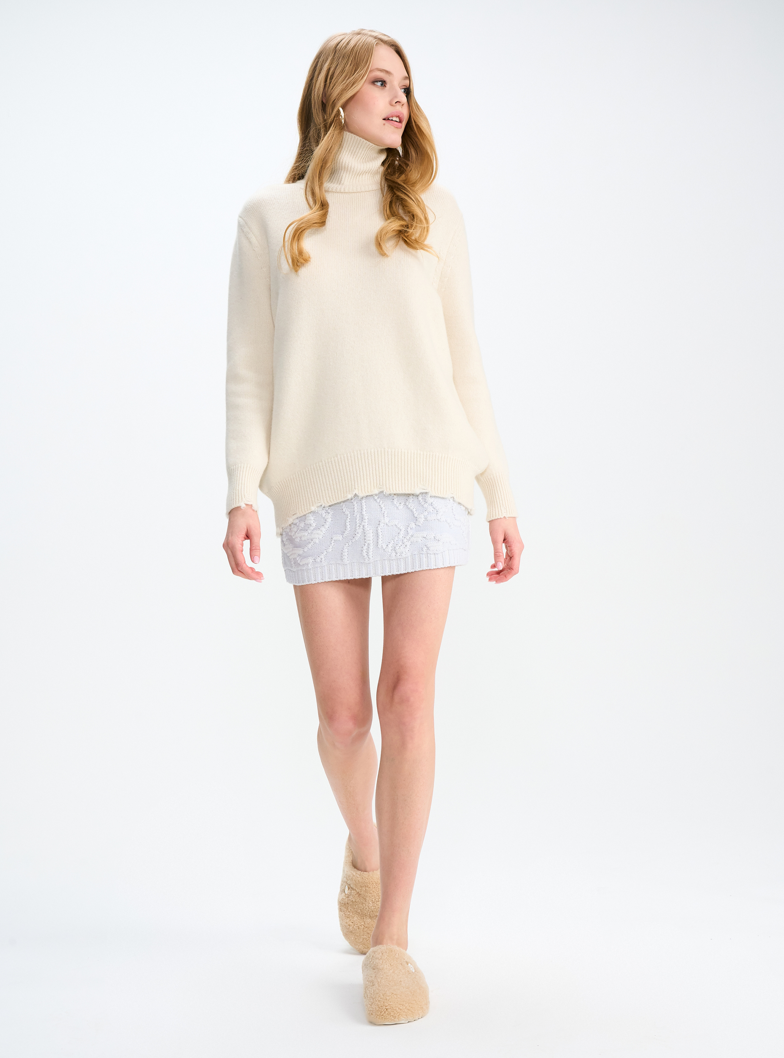 Свитер удлиненный из кашемира, фото 1