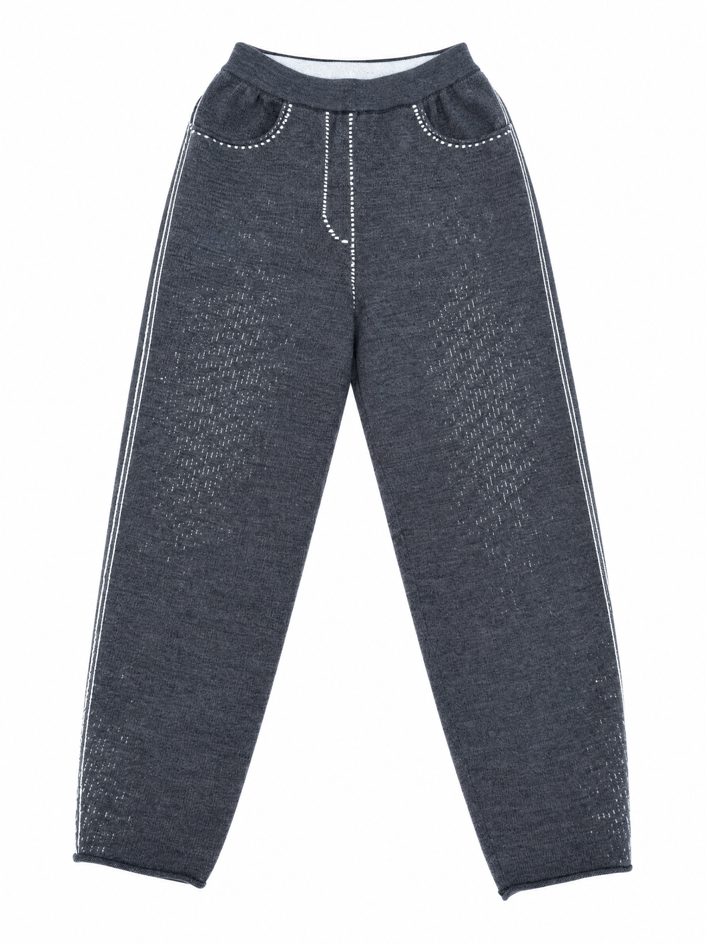 Темно-серые женские брюки DENIM прямого силуэта AND The Brand, фото 4