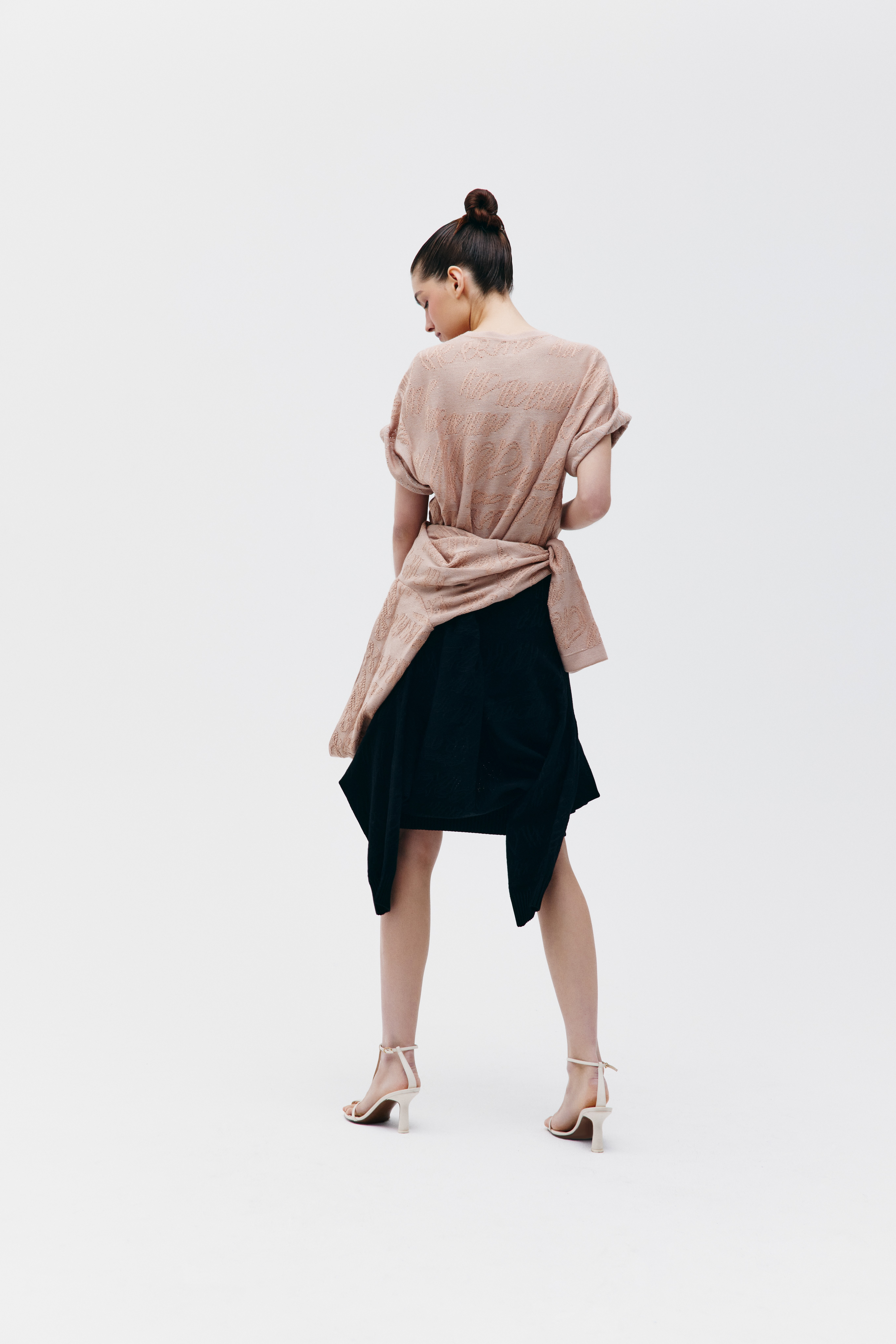 Футболка удлиненная с микропайетками, фото 4