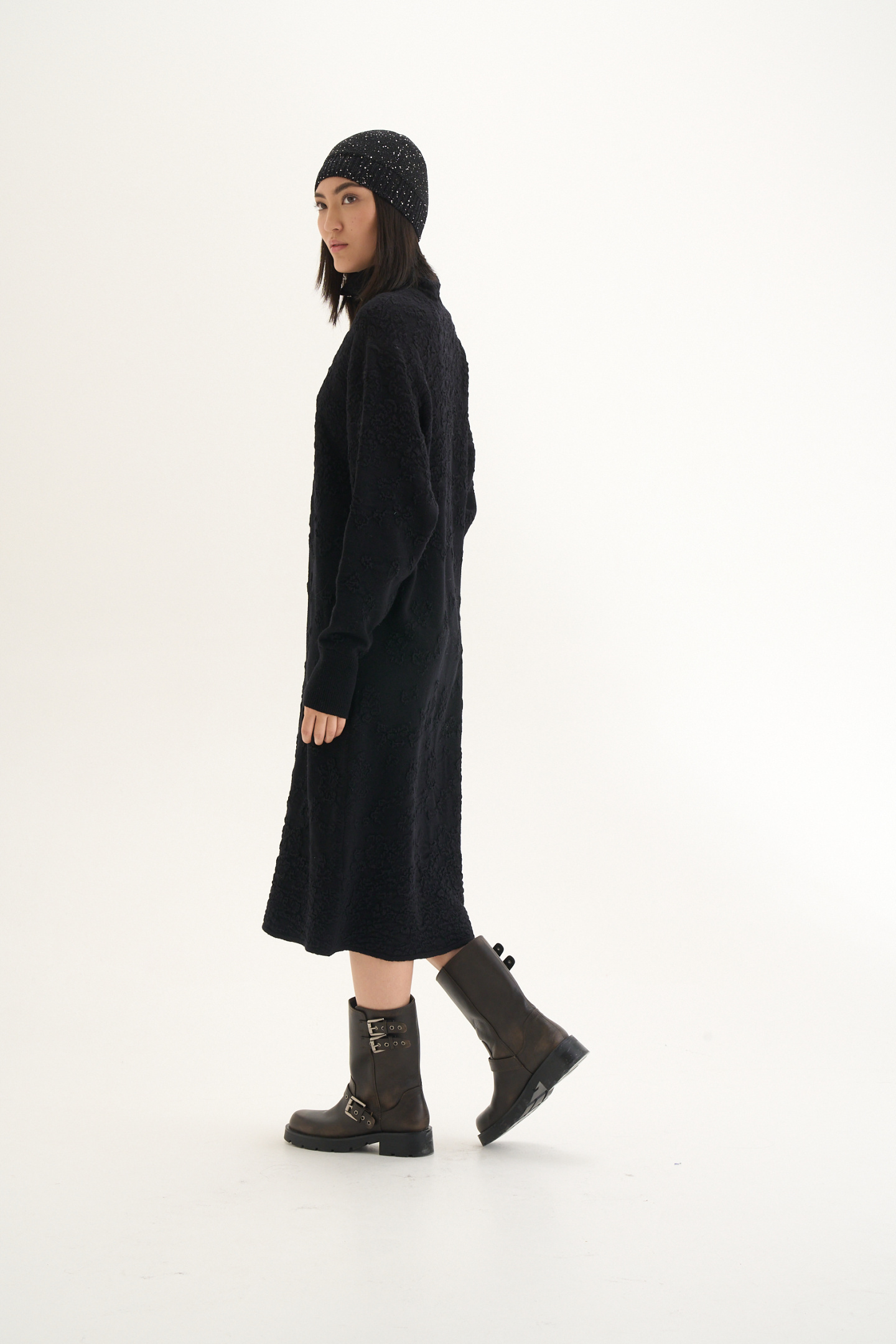 Платье-миди из шерсти с высоким воротником, фото 2 Платье-миди из шерсти с высоким воротником, фото 2